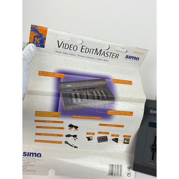 NOS Sima Video Editmaster Edit Master Plus W/ Power Audio Cables & Microphone EX - Picture 11 of 11